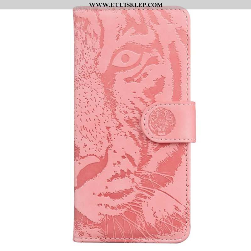 Etui Folio do Moto G73 5G Ślad Tygrysa